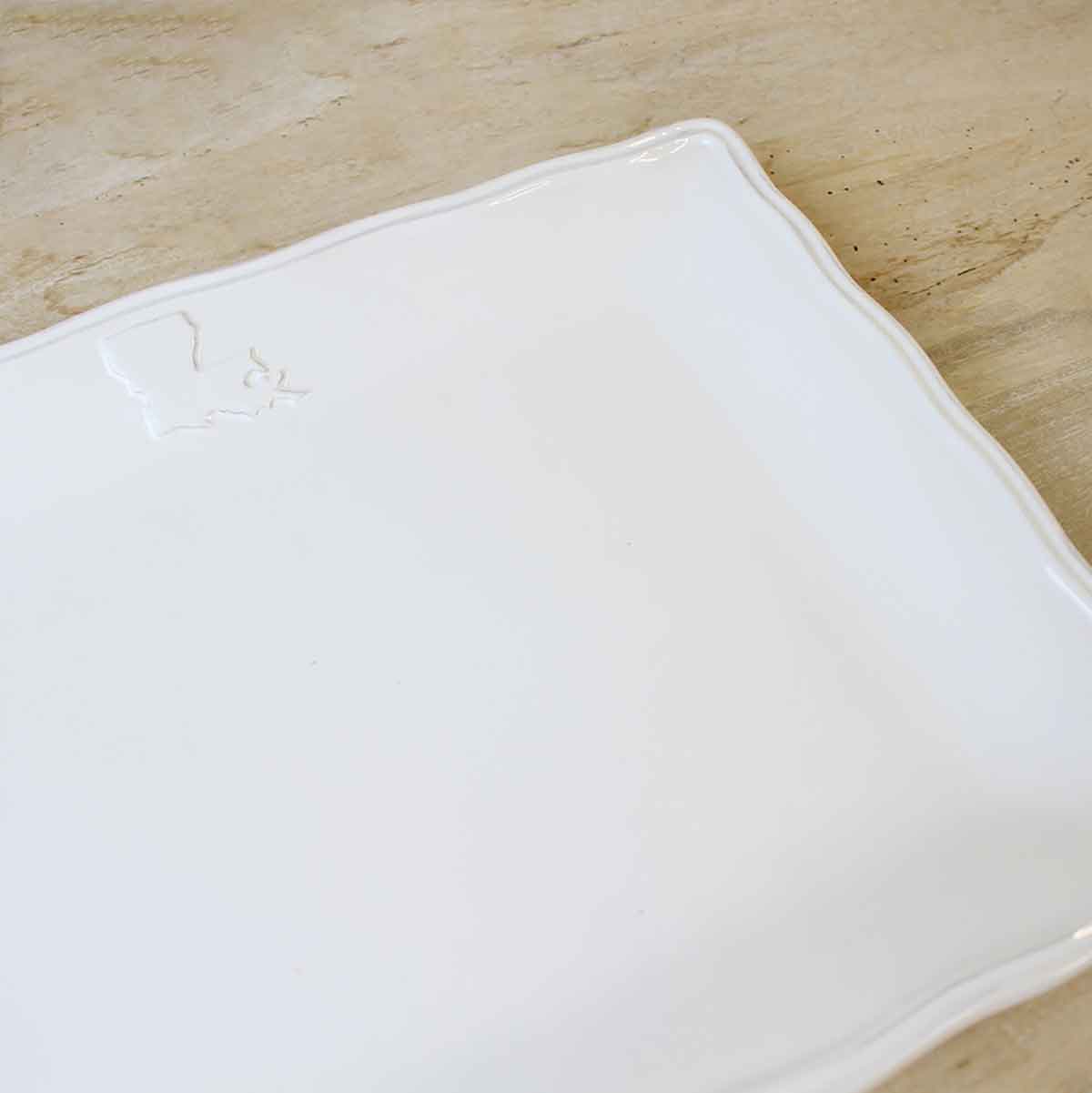Louisiana Platter White 11.5x8.5