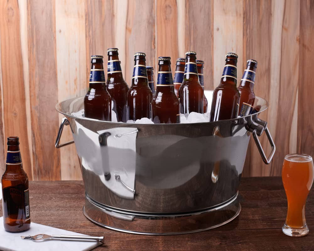 Ellender Stainless Steel Beverage Tub, 6.5 Gallons: Silver
