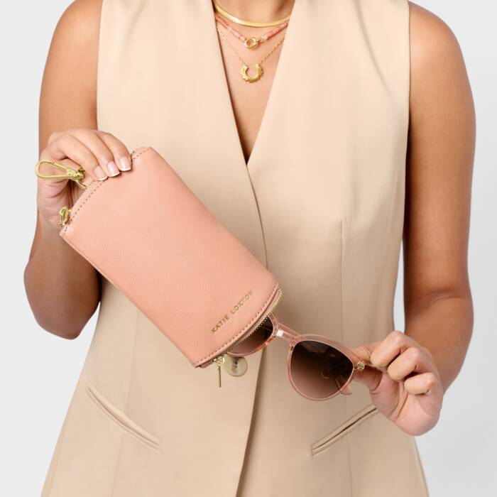 CLIP ON SUNGLASSES CASE | Peony Blush
