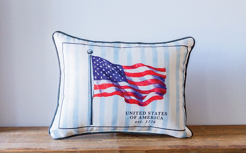 French Stripe Waving Flag + Accent Piping