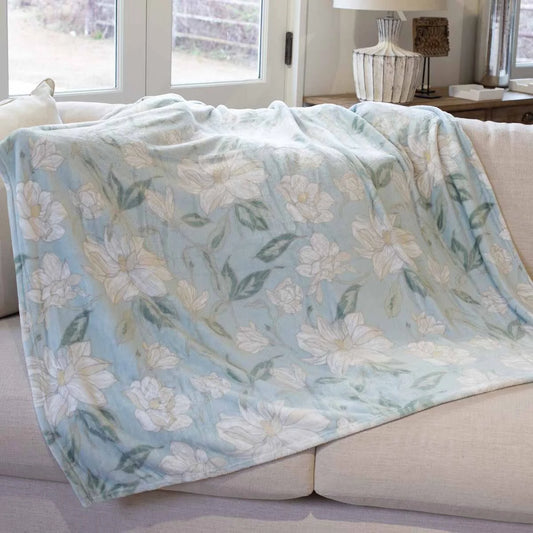 Magnolia Throw Misty Blue/Multi