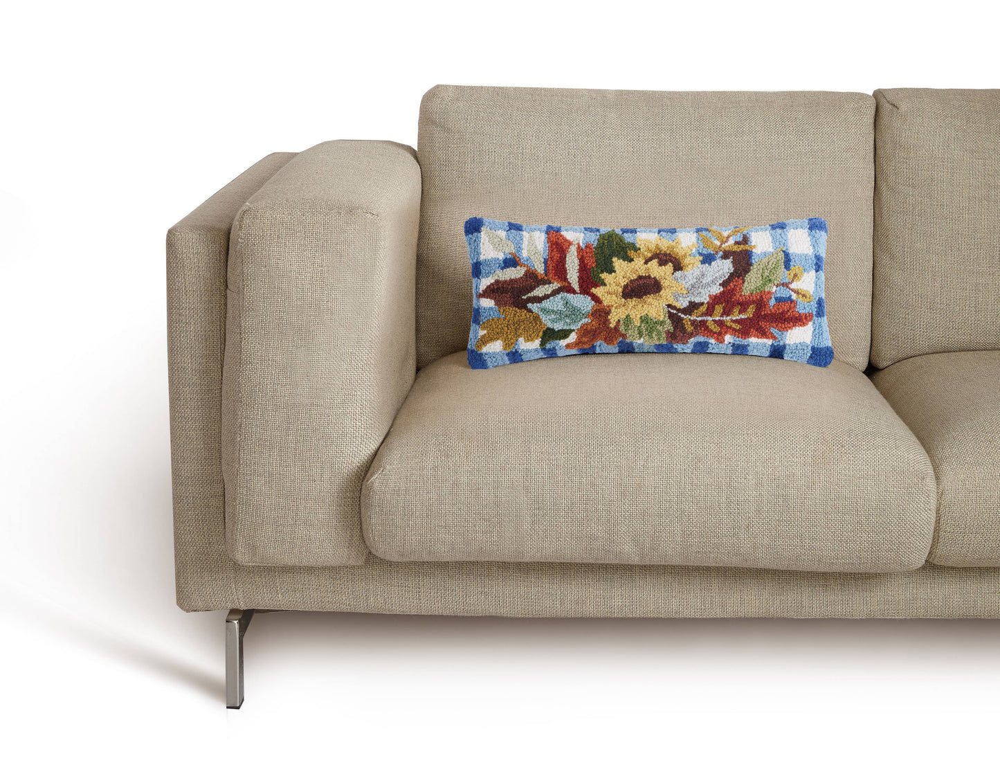Gingham Flowers Hook Pillow