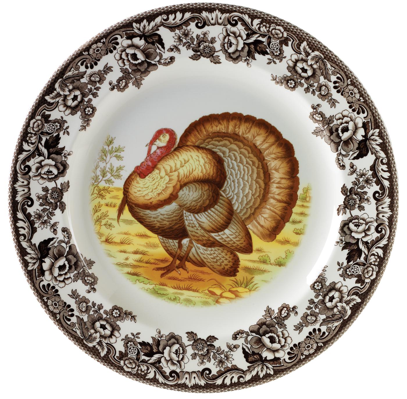 Woodland Round Platter 12" Turkey