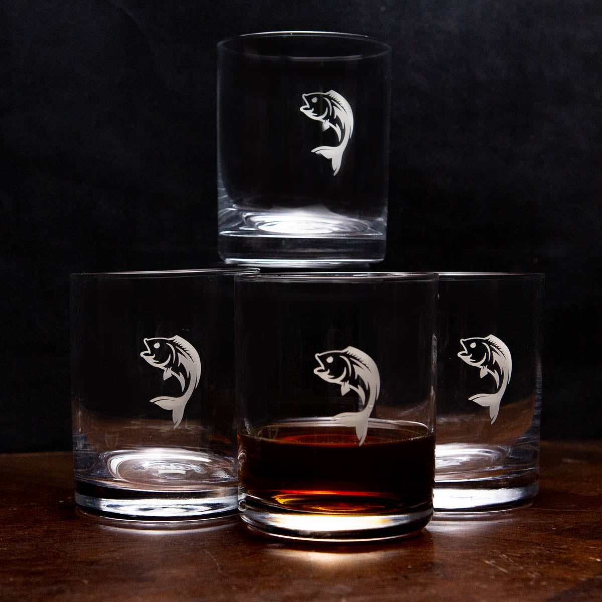Fish Rocks Glass Gift Set