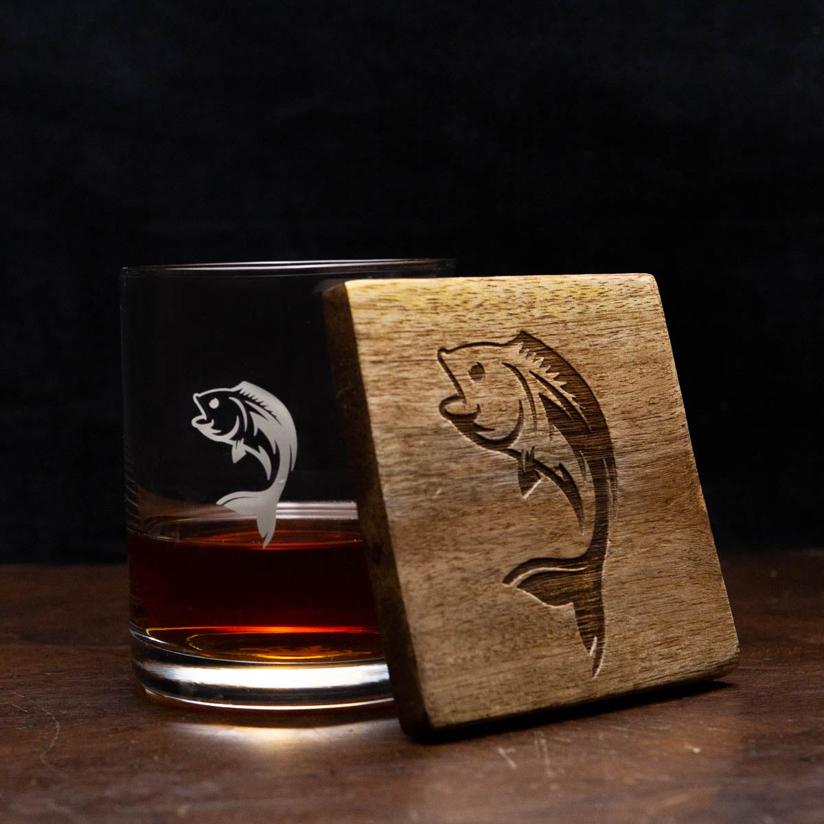 Fish Rocks Glass Gift Set