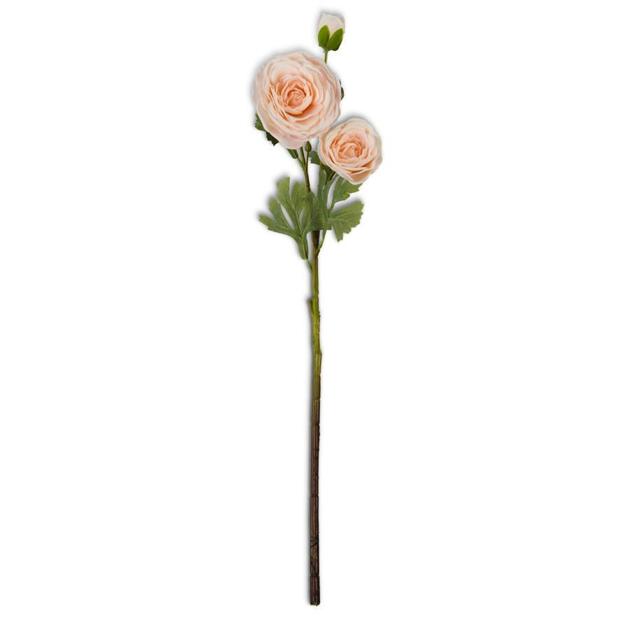 Peach Real Touch Triple Bloom Ranunculus Stem 25 Inch