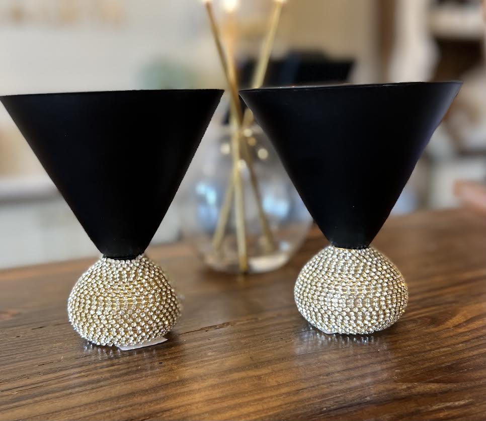 Lux Martini Glass Black s/2