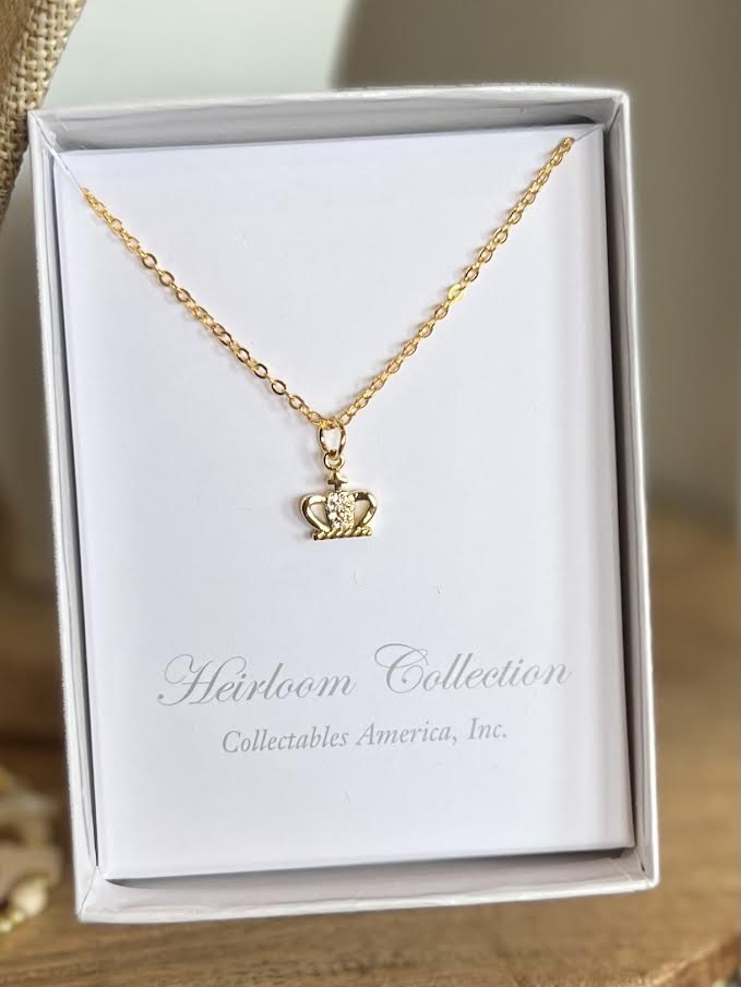 CZ Dainty Crown Children's Necklace