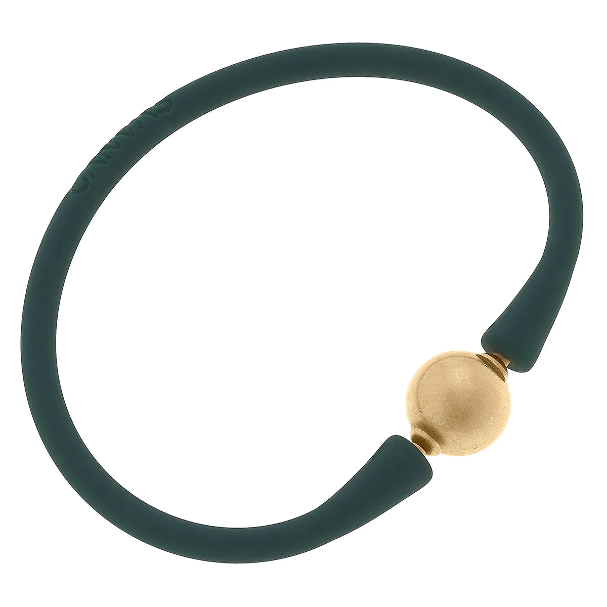 Bali 24K Gold Plated Ball Bead Silicone Bracelet - Assorted Colorsn