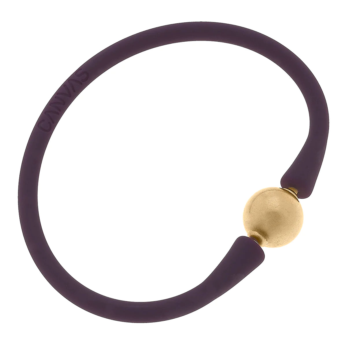 Bali 24K Gold Plated Ball Bead Silicone Bracelet - Assorted Colorsn