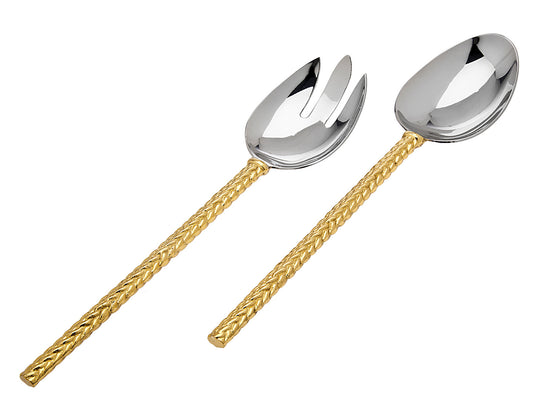 Herringbone Salad Spoon & Fork