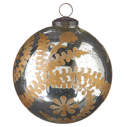 Etched Mercury Glass Ornament