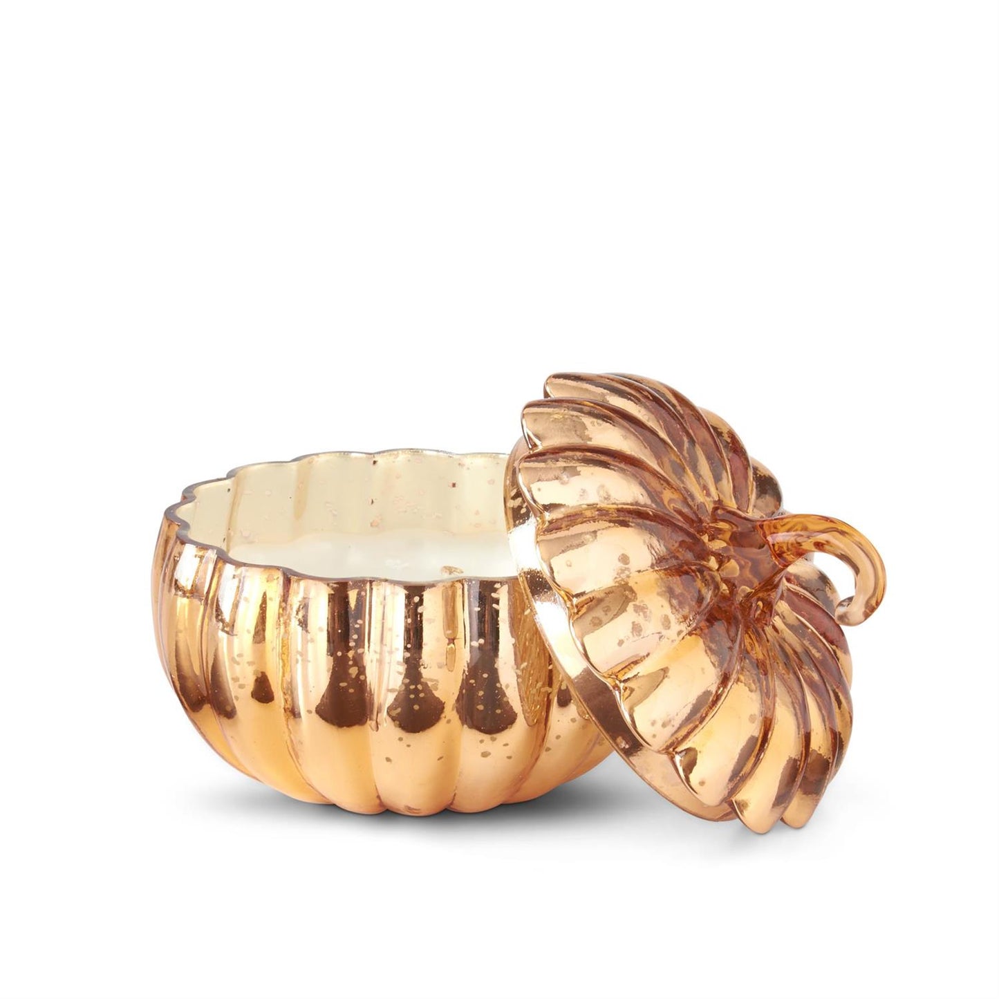 Assorted Large Orange Mercury Glass Pumpkin Poured Candle