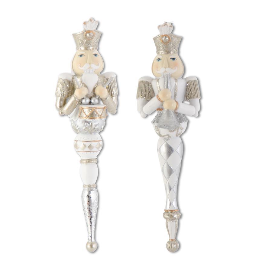 Assorted Gold and Silver Finial Nutcracker Ornaments (2 Styles)