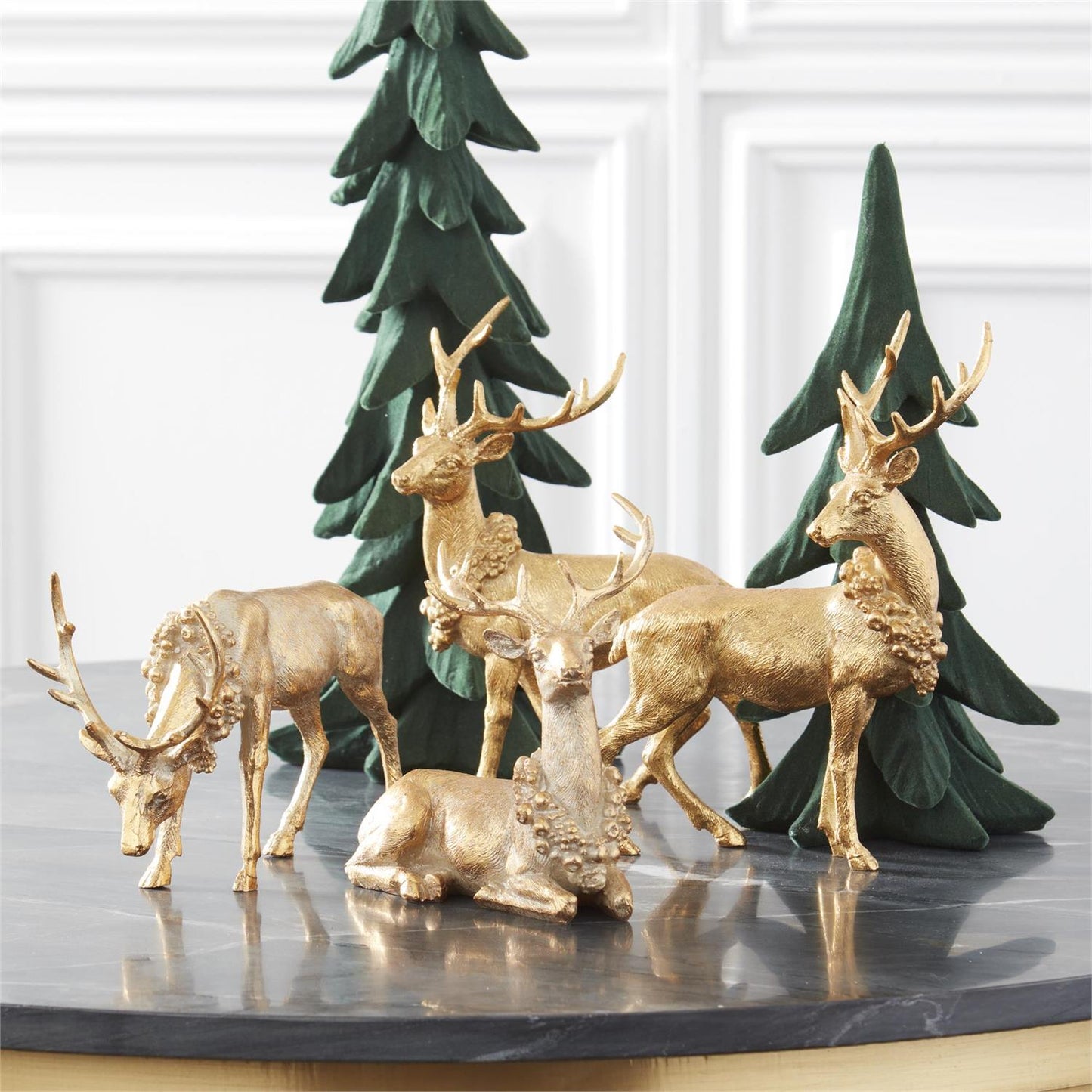 Antique Gold Resin Deer (4 Styles)