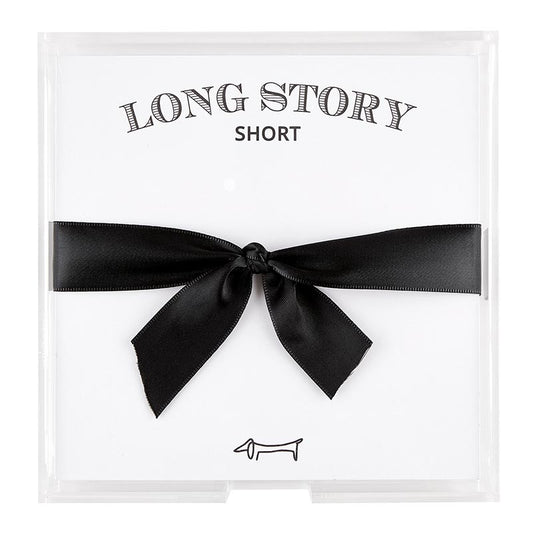 Long Story Short - Square Notepaper in Acrylic Tray