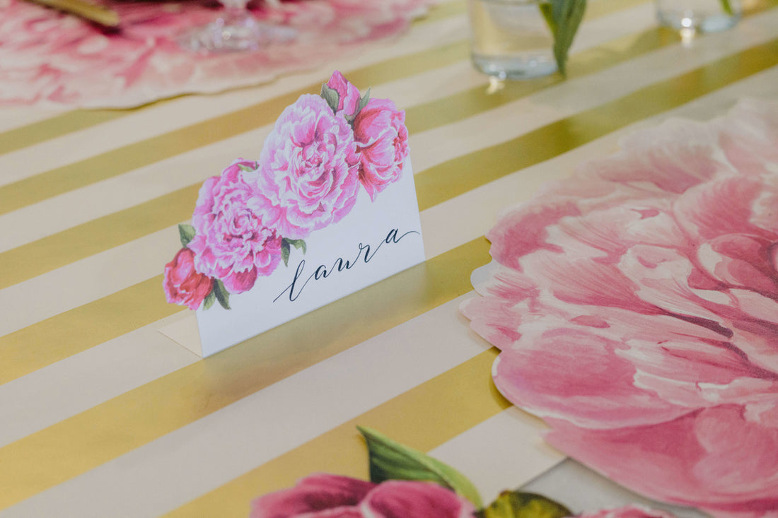 Peony Place Card