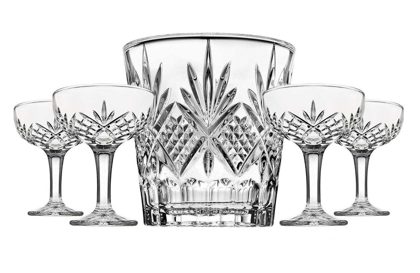 Dublin Champagne 4coup/ice Bucket w/4 glasses