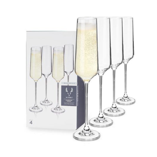 European Crystal Champagne Flutes
