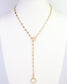 Manchester Horsebit Y Necklace Gold