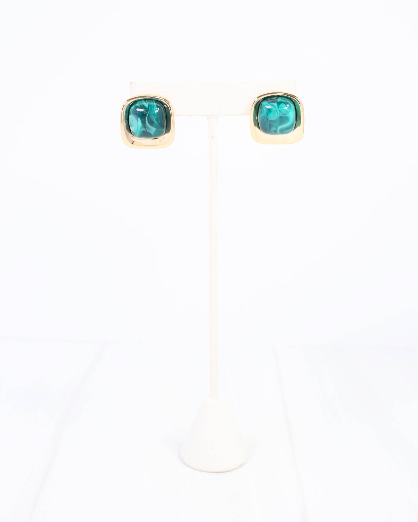 Waterbury Stud Earring Green: Default