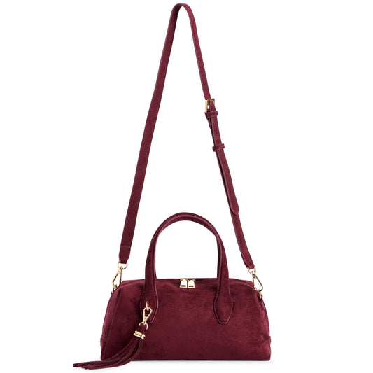 Kylie Mini Bowler Bag - Wine