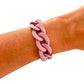 All Chunky Acrylic Chain Link Bracelet: Matte Mauve