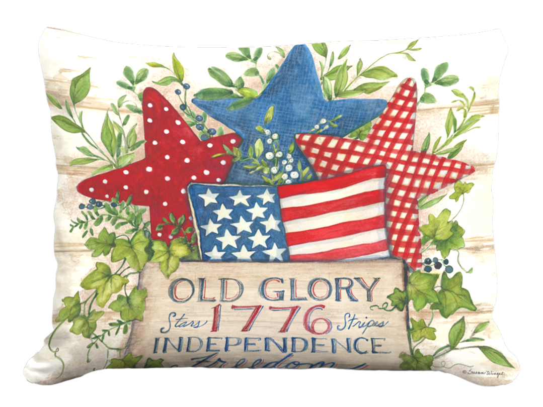 Pillow - Independence Old Glory - indoor / outdoor cushion: 19x24