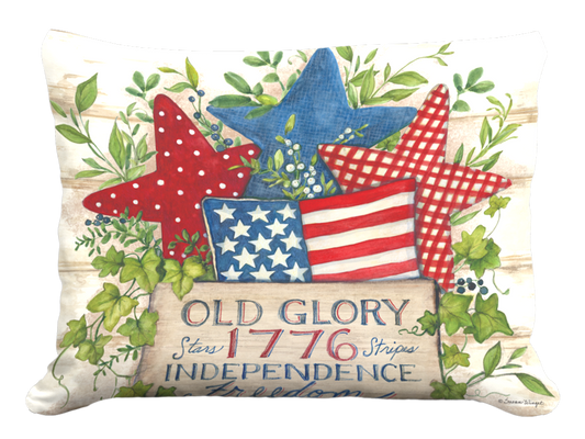 Pillow - Independence Old Glory - indoor / outdoor cushion: 19x24