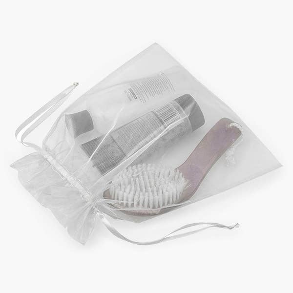 Organza Sheer Drawstring Bags: Hunter Green / 10 Pack / 4x6"