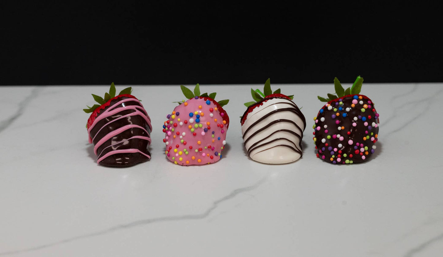 Fake Deluxe Dipped Strawberries - Set of 12