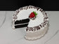 Large Fake Vanilla Cake with Slice Missing
