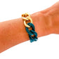 All Chunky Acrylic Chain Link Bracelet: Matte Mauve
