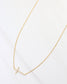 West Point CZ Side Cross Necklace Gold