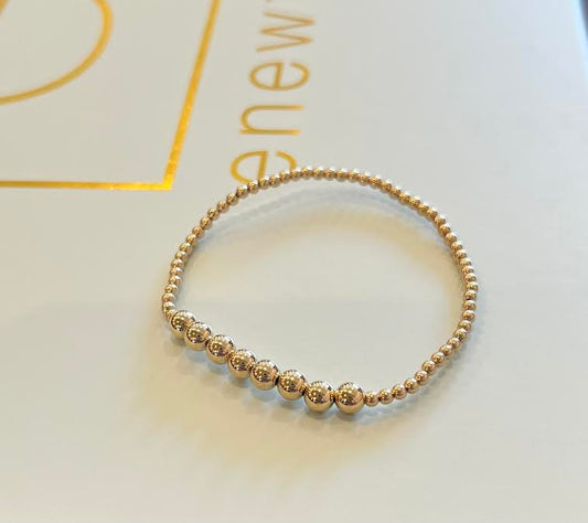 Classic Gold Beaded Bliss 2.5mm Bead Bracelet-5mm Gold