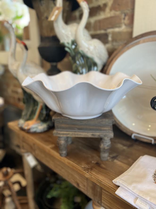 White Clam Serving Bowl