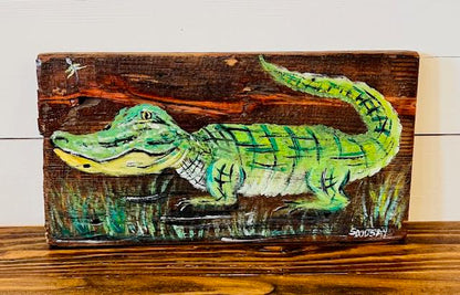 Medium Painted Barn Wood - Alligators (3 styles)