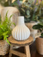 White Porcelain Accordion Vases