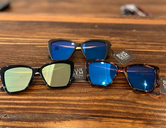 Jade Cat Eye Mirrored Lens Sunglasses