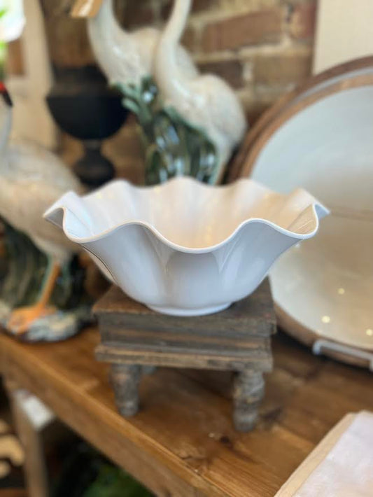 White Clam Serving Bowl