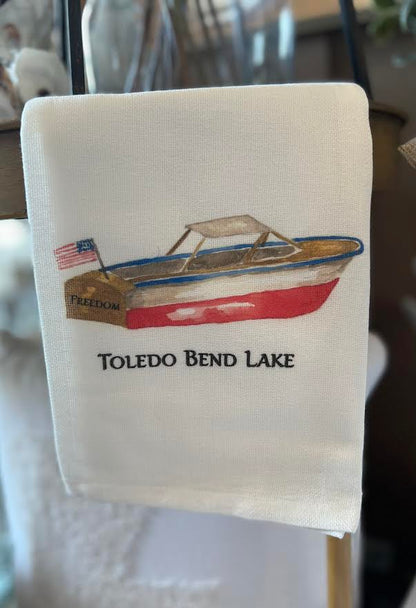 Freedom Boat Location Dish Towel