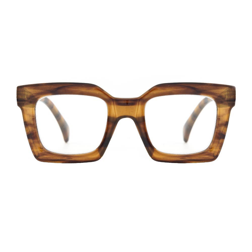 FIONA | Striped Brown | Blue Light: 1.50