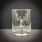 Stag Double Old Fashioned Glass - 14 oz Vintage Engraved Design