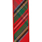 Plaid Dupioni Classic Diagonal, Red, 2-1/2 In, 5 Yards