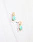 Mindy Textured Gold Drop Earring Turquoise