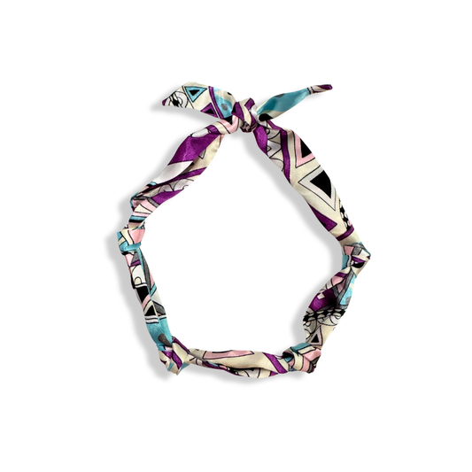 Scarf Bandana for Charm Necklace DIY - Multiple Options: Purple pink teal abstract