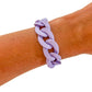 All Chunky Acrylic Chain Link Bracelet: Matte Mauve