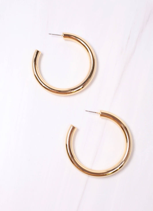 Perrineau Hoop Earring GOLD: Default