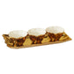 Gold Coast 4 pc. Tray w Bowls 14x6.25(bowls 4.25x4)