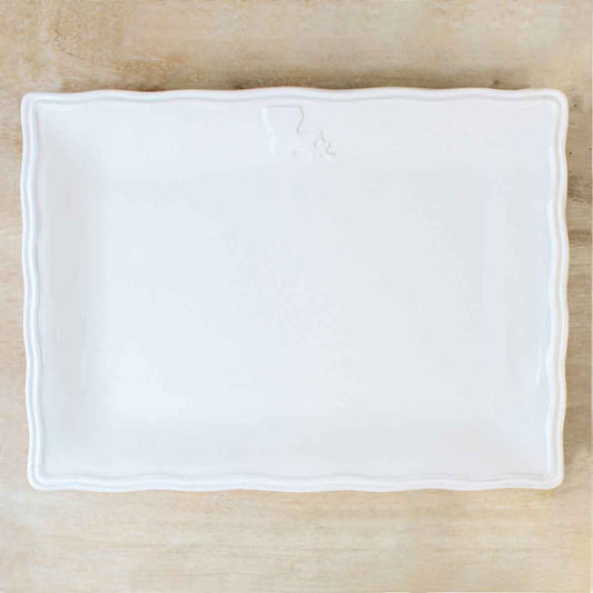 Louisiana Platter White 11.5x8.5